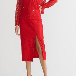 NWT Side-slit pencil skirt with lace